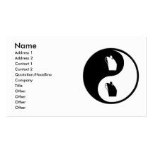 Yin Yang Kreuzen Visitenkartenvorlagen