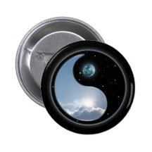 Yin Yang Mond Sun Anstecknadelbutton
