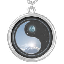 Yin Yang Mond Sun Personalisierte Halskette