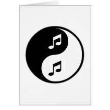 Yin Yang Musik Grußkarten