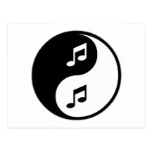 Yin Yang Musik Postkarte