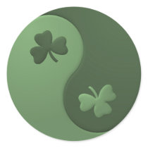 Yin Yang Shamrock-Aufkleber