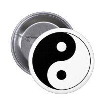 Yin Yang Symbol-Knopf Button