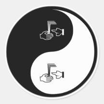 Yin Yang Versicherung Runde Sticker