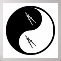 Yin Yang zivile Technik Plakate