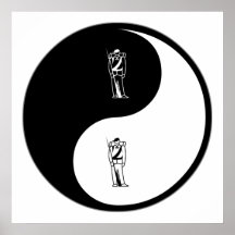 Yin Yang ziviler Krieg Plakatdruck