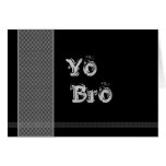 YO BRO ist mein Trauzeuge - Schwarz-und Silber-Kar Karte