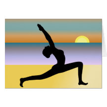 Yoga à la carte de note de plage
