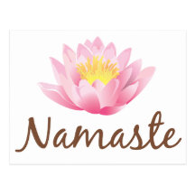 Yoga de fleur de Namaste Lotus Cartes Postales