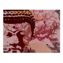 Yoga spricht: Buddha-Baum-Grafik Postkarten