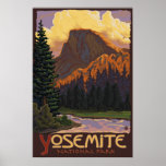 Yosemite Nationalpark - halbes Hauben-Reise-Plakat
