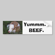 "Yum, Rindfleisch" Autoaufkleber autoaufkleber