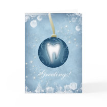 Zahnmedizinisches Weihnachtskarten-Eis-Blau