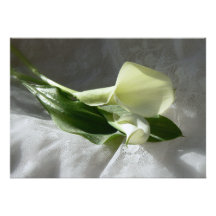 Zantedeschias sur le mariage blanc de dentelle invitations personnalisables