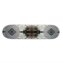 Zaun und Blumen-FraktalSkateboard Personalisierte Decks