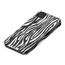 Zebra-Druck-Muster - Schwarzweiss iPhone 4 Cover