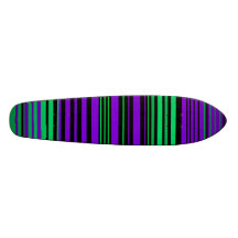 Zeitgenössische dunkle lila grüne und schwarze Str Personalisiertes Skateboard