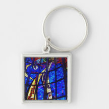 Zeitgenössisches Buntglas keychain Schlüsselbänder
