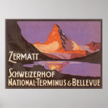 Zermatt die Schweiz Posterdruck