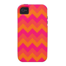 Zigzag orange et rose iPhone 4 case