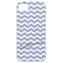 Zigzag pourpre à la mode de chevron avec le nom coque Case-Mate iPhone 5