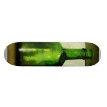 Zinn-Becher und grüne Flasche Individuelle Skateboarddecks
