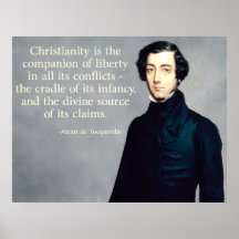 Zitat de Tocqueville Christian Poster