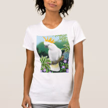 Zitronengelbe Cockatoo-Damen-zierliches T-Shirt