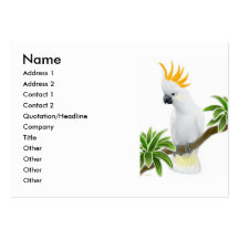 Zitronengelbe Cockatoo-Visitenkarte mit Haube