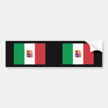 Zivile Fahne Italien, Italien Auto Aufkleber
