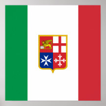 Zivile Fahne Italien, Italien Posterdruck