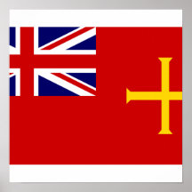 Zivile Fähnrich Guernsey, Vereinigtes Königreich Plakat