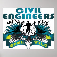 Zivile Ingenieure wild gegangen Plakatdrucke