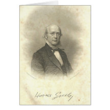 Zivile Kriegs-Ära Horaz Greeley, die Notecard grav Karten