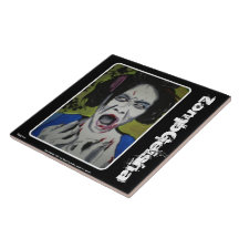 "ZombGeisha" Keramik-Fliese