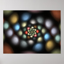 Zone de globe de fractale poster