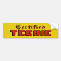 Zugelassener Techie Autoaufkleber
