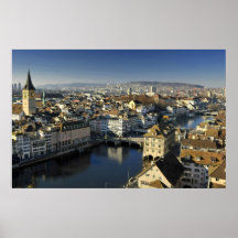 Zürich, die Schweiz Plakat