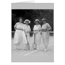 Zwanzigerjahre Tennis-Mode Karten