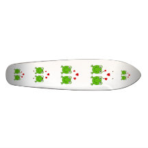 Zwei grüne Frösche mit roten Herzen Individuelle Skatedecks