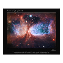 Zweipoliger Stern, der Region Sharpless 2-106 Nebe Fotodrucke