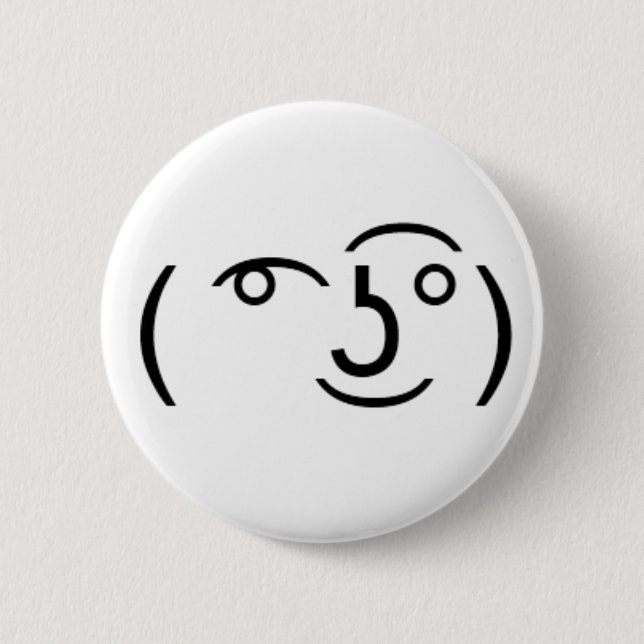 (͡°͜ʖ͡°) das ein gruseliger Emoticon Button (Vorderseite)