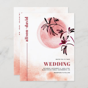 Βranch Qr code Japandi BUDGET Hochzeitseinladung