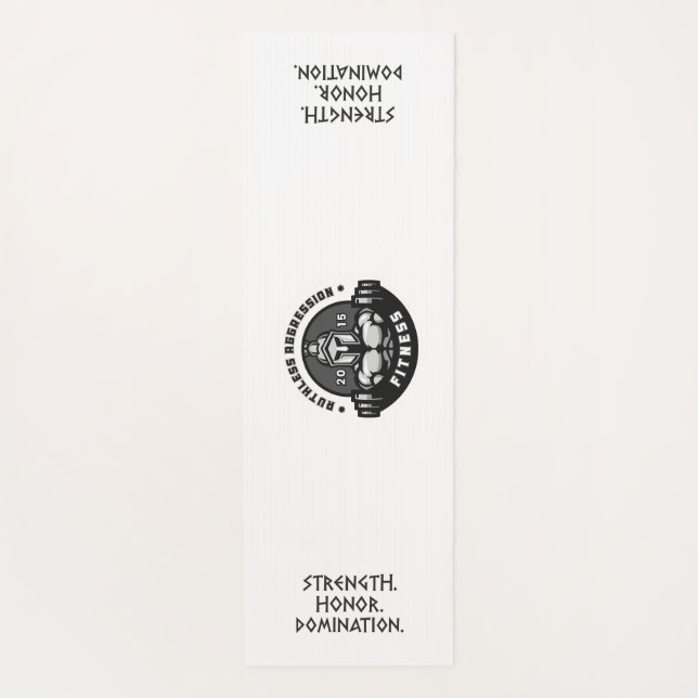 "ΜĞŌ DNALA ΑΒΕ" Spartan Warrior Yoga Mat Yogamatte (Rückseite)