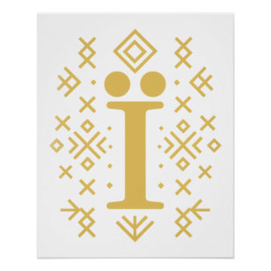 Ї Symbol im ukrainischen Volksmuster - Kulturerbe Poster