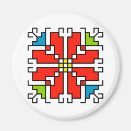 М0041 Magnet Bulgarisches Volksmotiv shevitsa rot