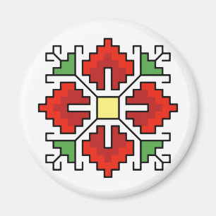 М0061 Magnet Bulgarisches Volksmotiv shevitsa rot