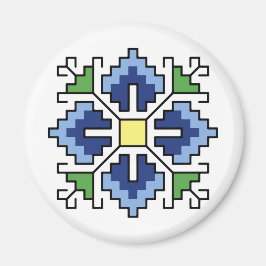 М0065 Magnet Bulgarisches Volksmotiv shevitsa blue