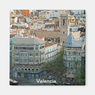 Р Anorama des Zentrums von Valencia Magnet