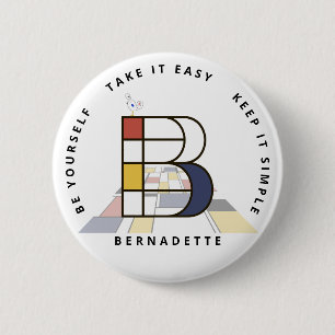С aptivierende Neoplastik Art Monogram. Buchstabe Button